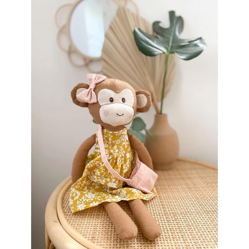 Plush Toy Factory - Linen Monkey Stuffed Doll