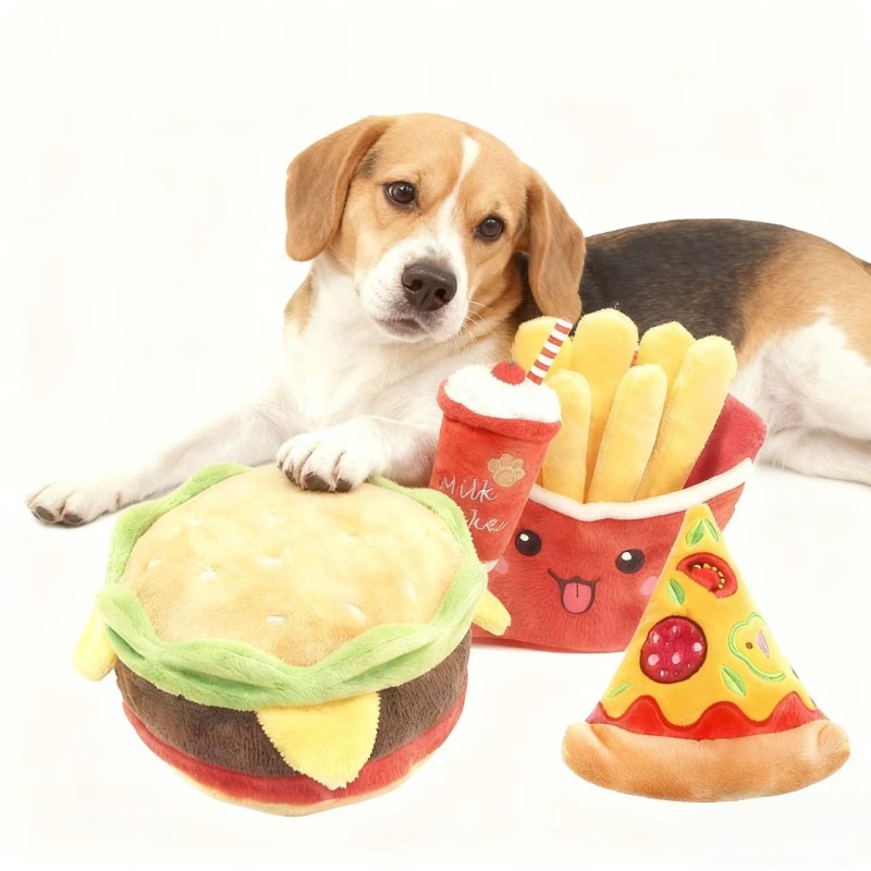 Pet Toy Factory - Hamburger Fries Plush Toy