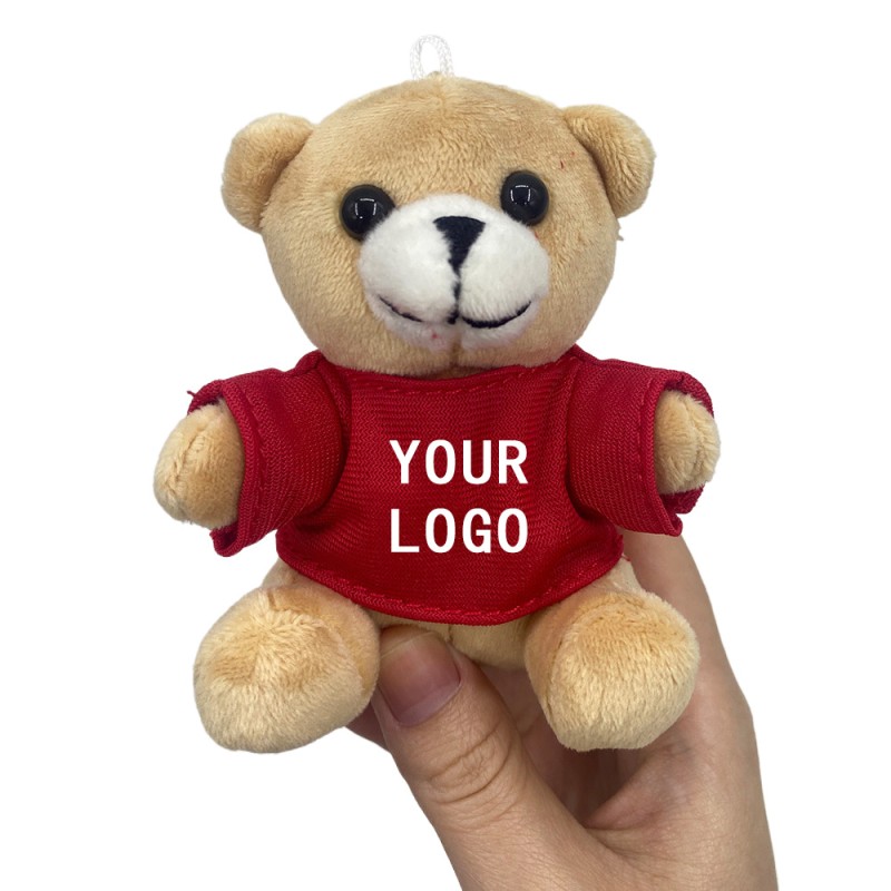 Keychain Factory - Red Plush Bear Keychain