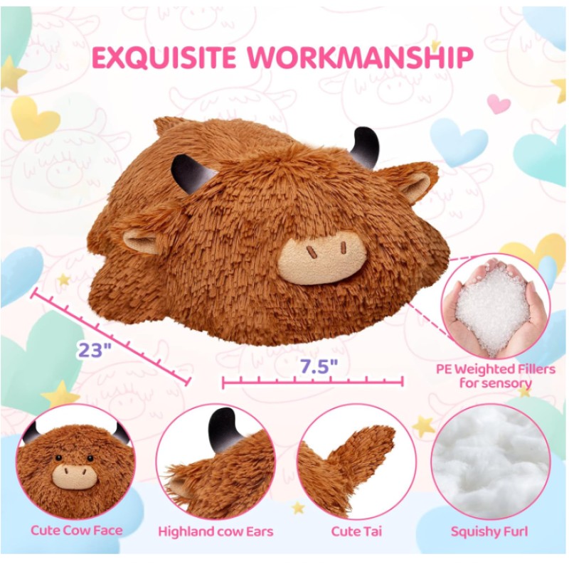 Plush Toy Manufacturer - Weighted Highland Cow