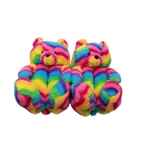 Teddy Bear Slippers Manufacturer - OEM Custom Colorful Fuzzy