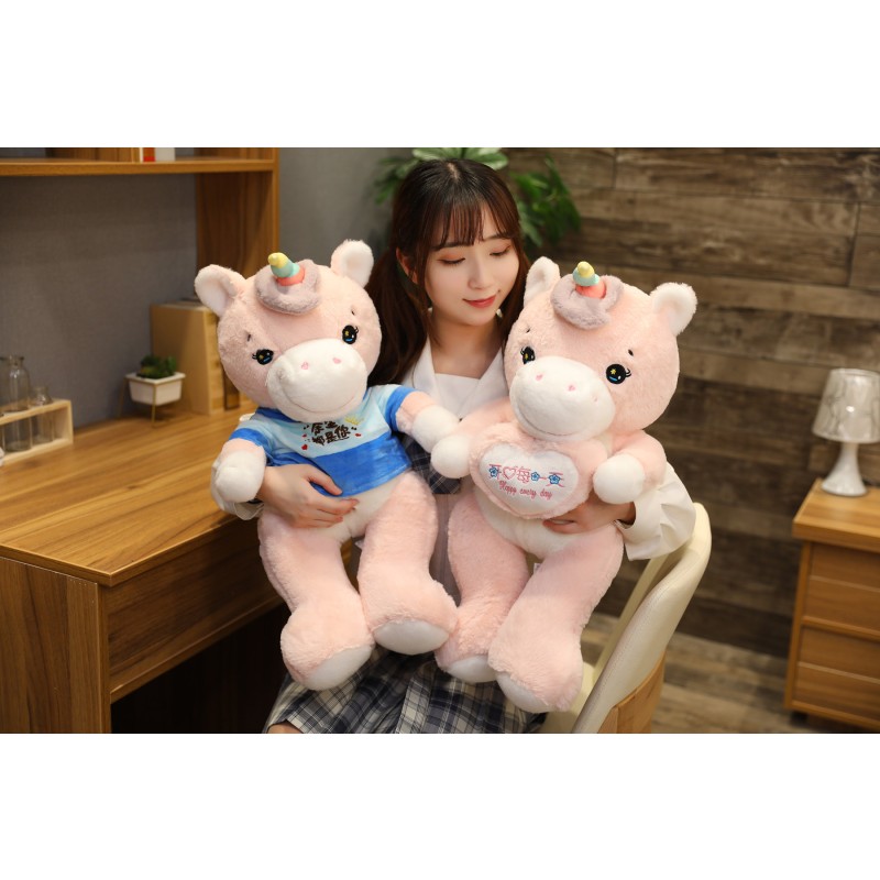 Unicorn Plush Toy Supplier - OEM Custom Heart Design Baby