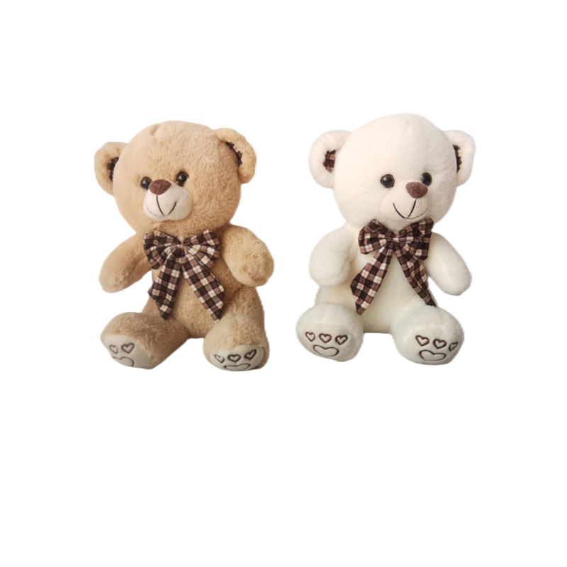 Small Teddy Bear Supplier - OEM Custom White Brown Ribbon