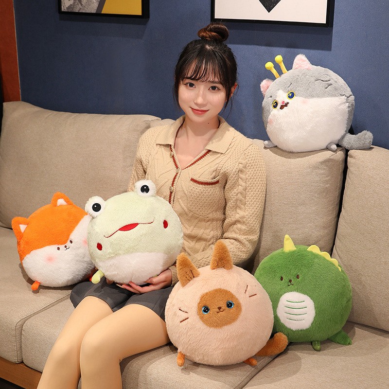 Round Plush Pillow Manufacturer - OEM Custom Panda Cat Design