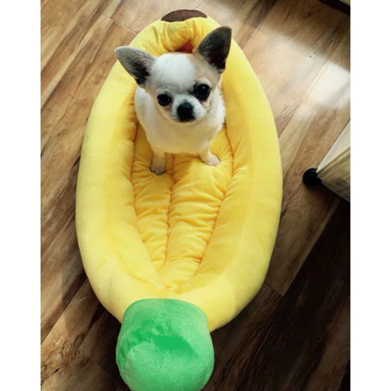 Pet Plush Bed Supplier - OEM Custom Banana Shaped Design