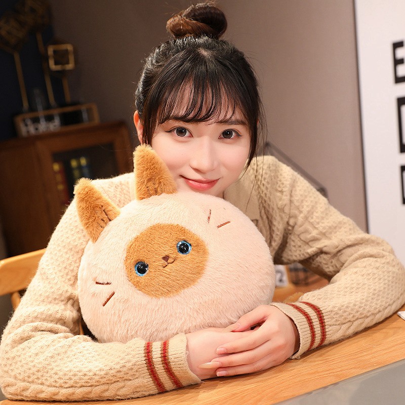 Round Plush Pillow Manufacturer - OEM Custom Panda Cat Design