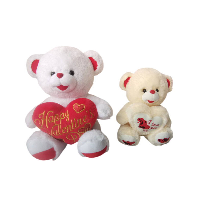 White Teddy Bear Manufacturer - OEM Custom 10-40cm Heart Holding