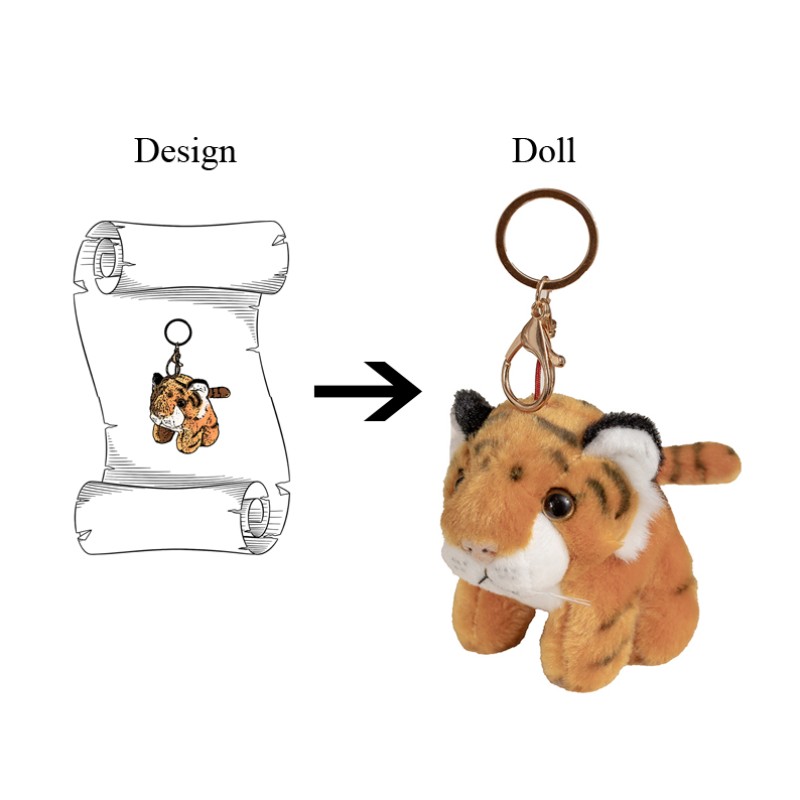 Tiger Doll Keychain Factory - OEM Custom Forest Zoo Decoration