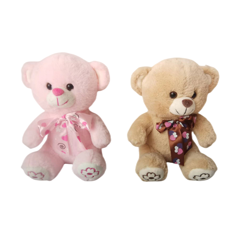 Small Teddy Bear Supplier - OEM Custom White Brown Ribbon