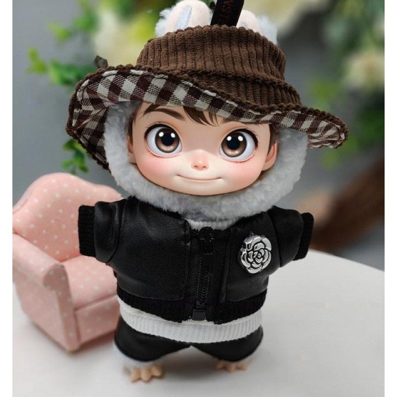 Doll Clothing Factory - Checkered Overalls Animal