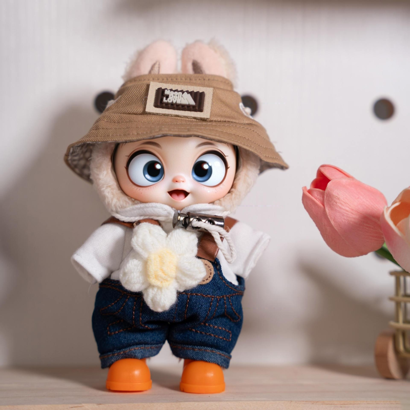 Doll Outfit Factory - Leather Jacket Straw Hat Set
