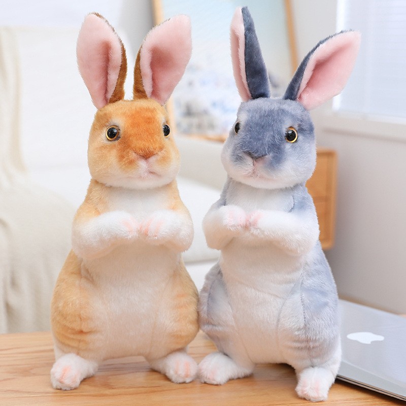 Plush Toy Factory - Big Face Rabbit with Moving Ears