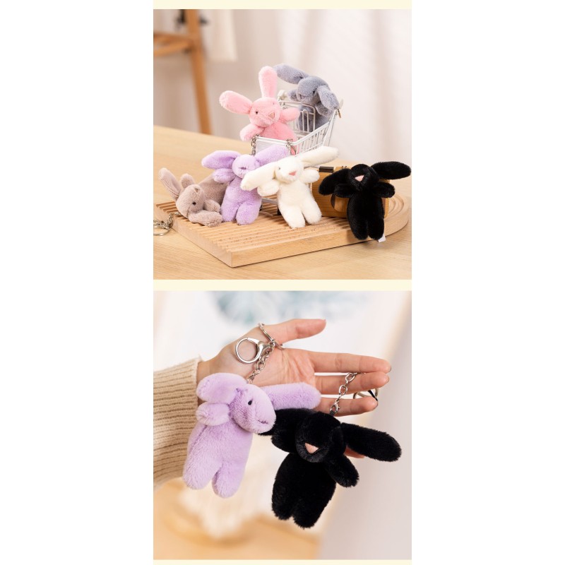 Keychain Manufacturer - 10cm Embroidered Rabbit Keychain