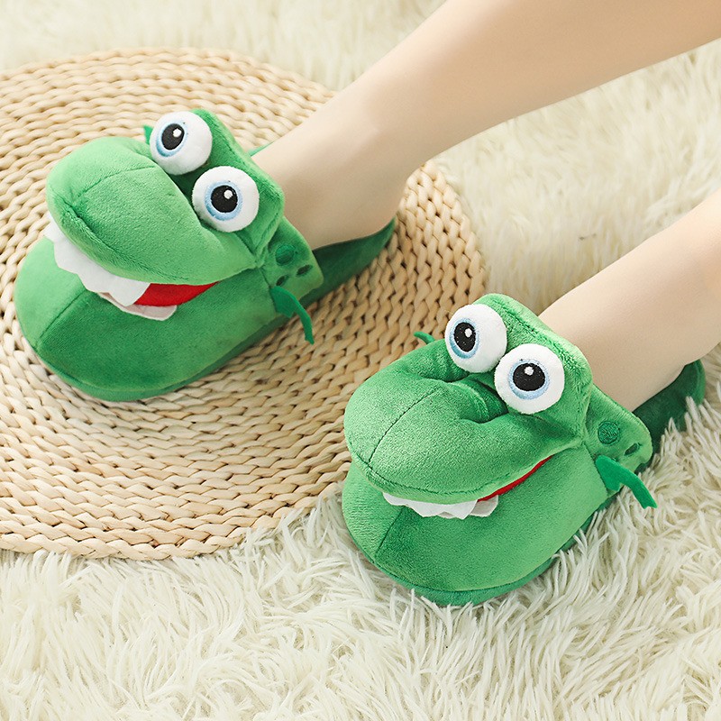 Slippers Factory - Non-Slip Crocodile Plush Slippers