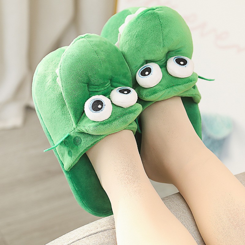 Slippers Factory - Non-Slip Crocodile Plush Slippers