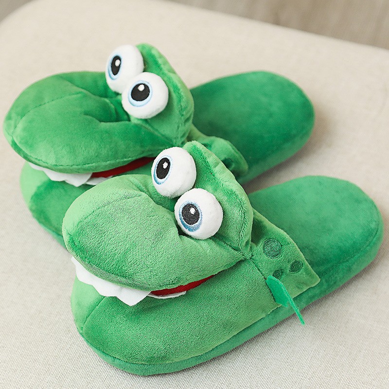 Slippers Factory - Non-Slip Crocodile Plush Slippers