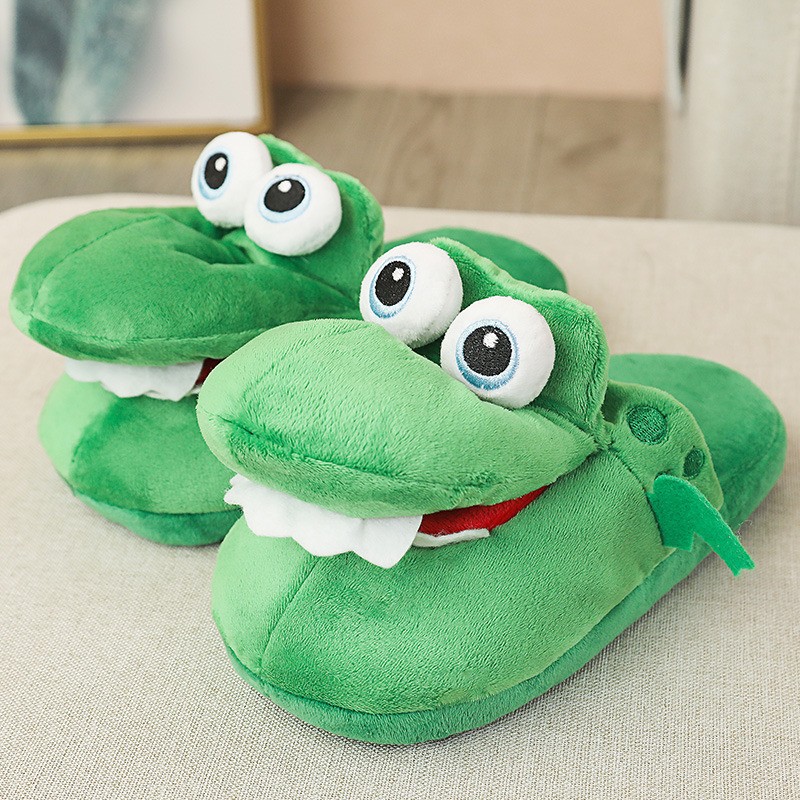 Slippers Factory - Non-Slip Crocodile Plush Slippers