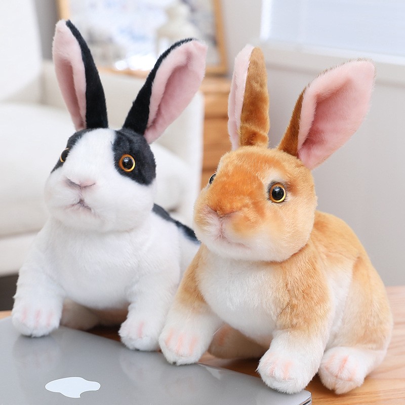 Plush Toy Factory - Big Face Rabbit with Moving Ears