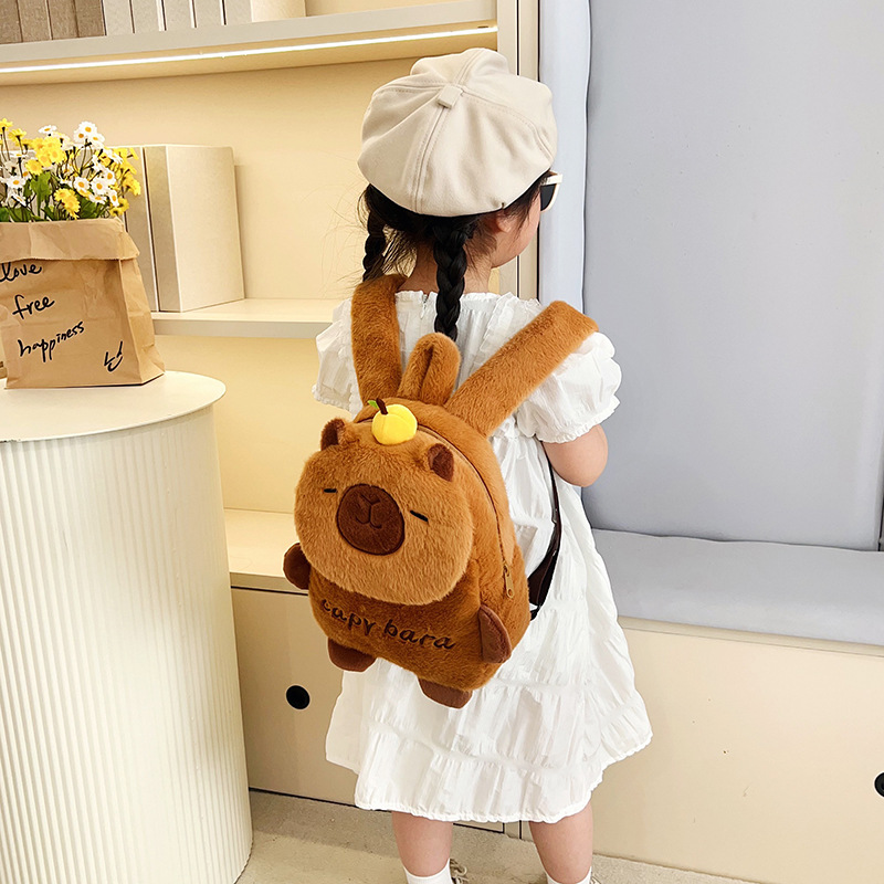 Plush Backpack Supplier - OEM Custom Kapi Bara Design