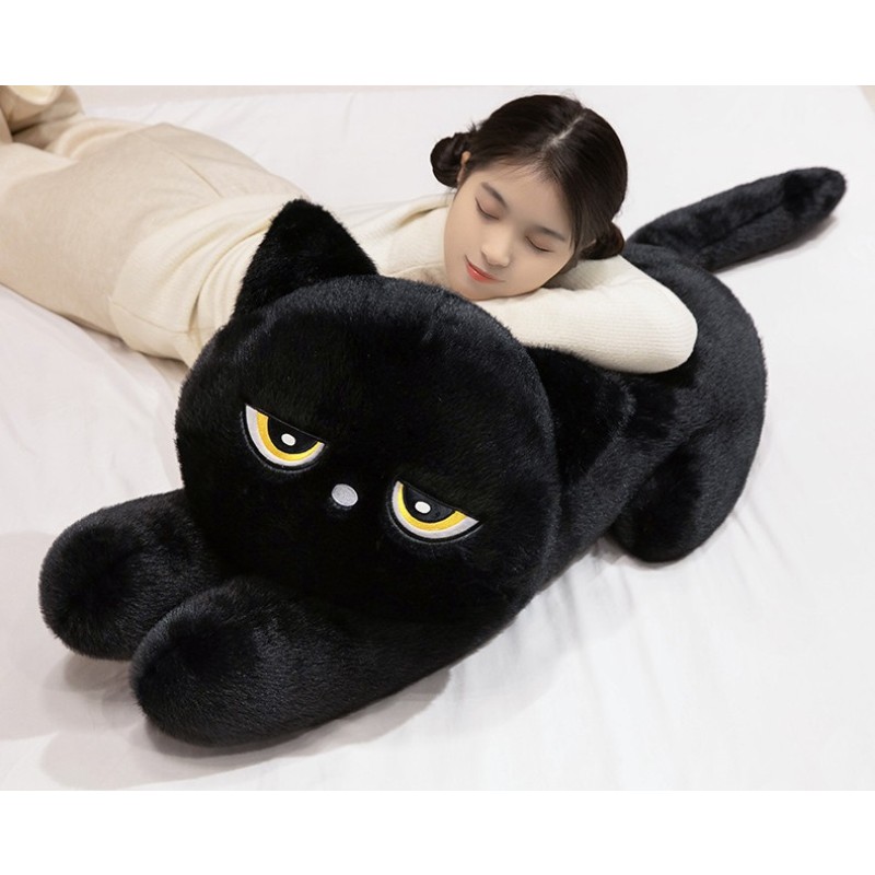 Cat Plush Pillow Manufacturer - OEM Custom 60cm Black Wink