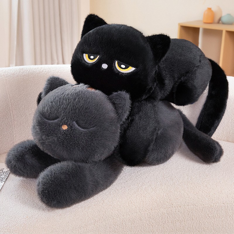 Cat Plush Pillow Manufacturer - OEM Custom 60cm Black Wink