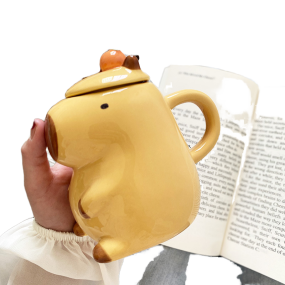 Ceramic Mug Manufacturer - 3D Capybara Couple Novelty Mug