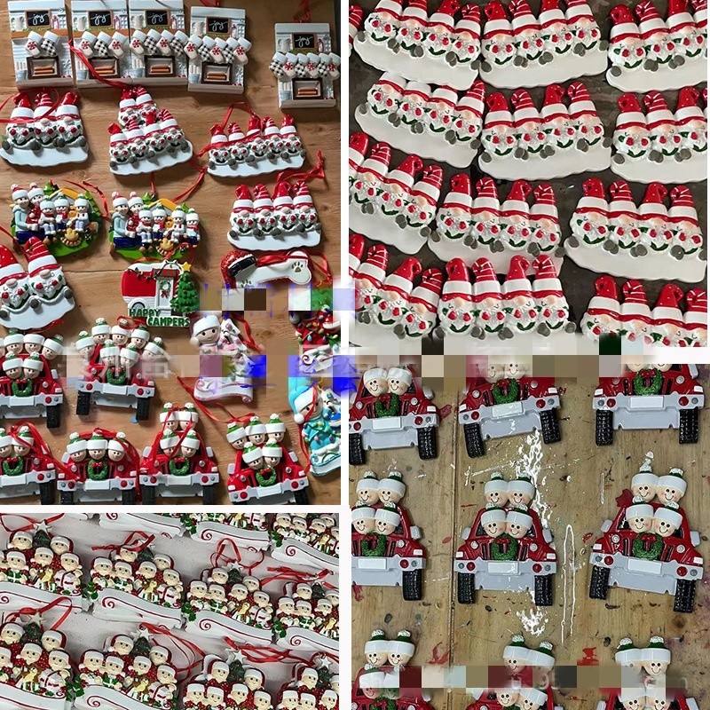 Snowman Ornament Factory - Resin Snowman Elk Ornament Set