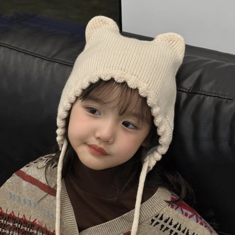 Children Hat Factory - Knitted Ear Protection Winter Hat