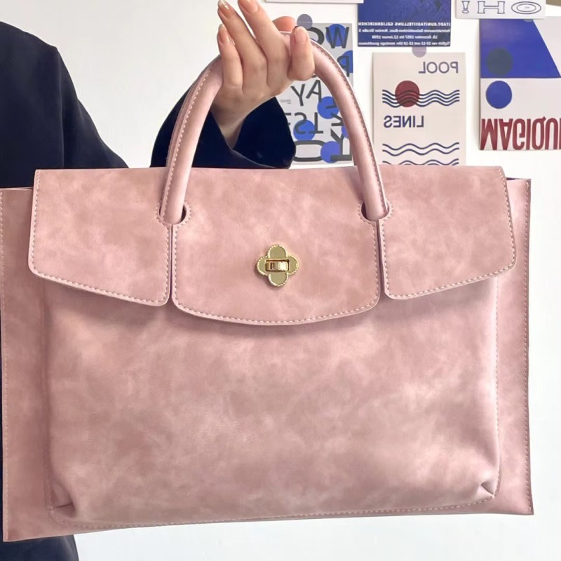 Laptop Bag Factory - 15.6 Inch Pink PU Crossbody Bag