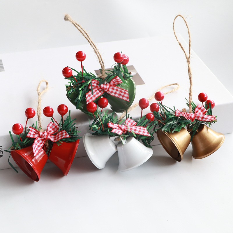 Bell Pendant Factory - Double Horn Metal Bell Ornament