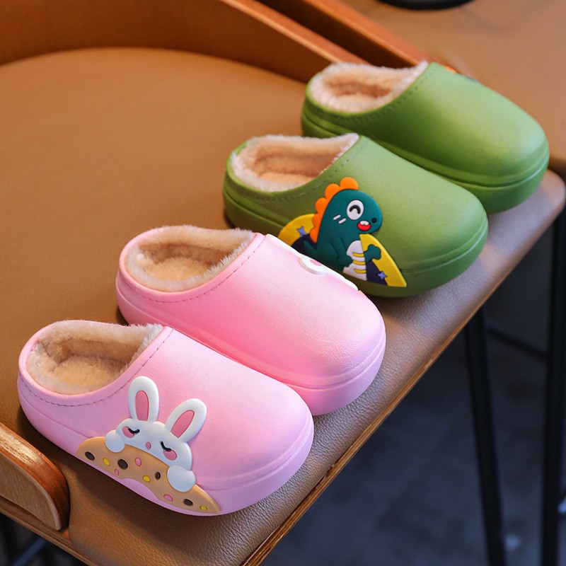 Baby Slippers Factory - Cartoon Dinosaur Plush Slippers