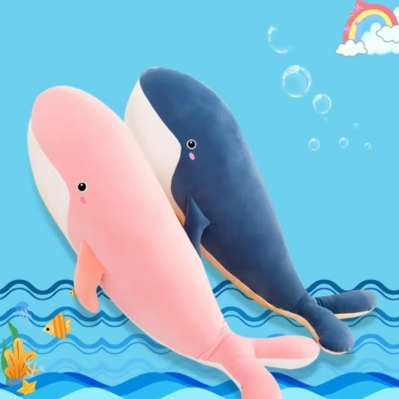 Plush Toy Factory - Large Blue Humpback Whale Pillow