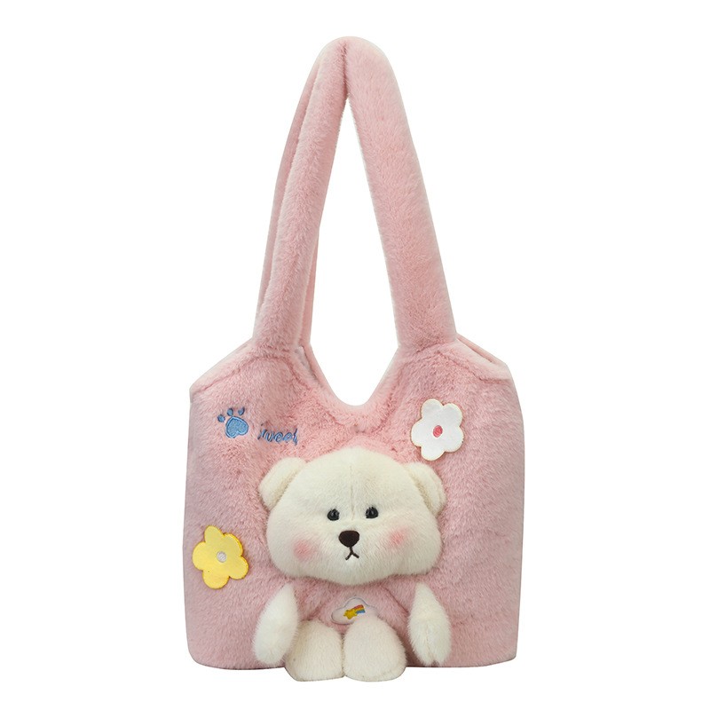 Plush Handbag Manufacturer - 3D Teddy Bear Shoulder Bag