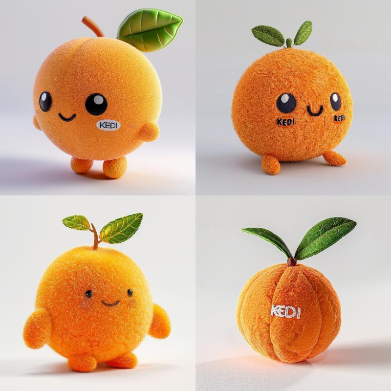 Orange Plush Toy Manufacturer - OEM Custom Fruit Facial Expression