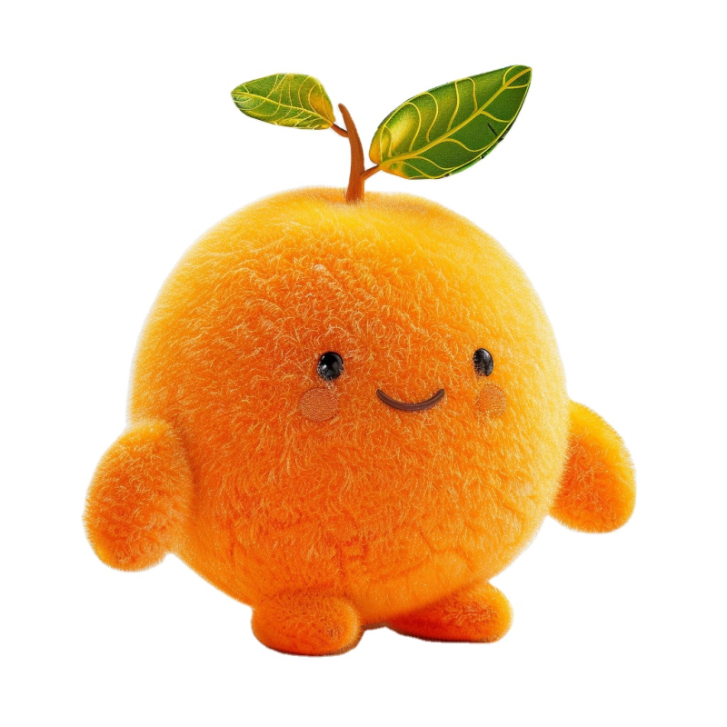 Orange Plush Toy Manufacturer - OEM Custom Fruit Facial Expression
