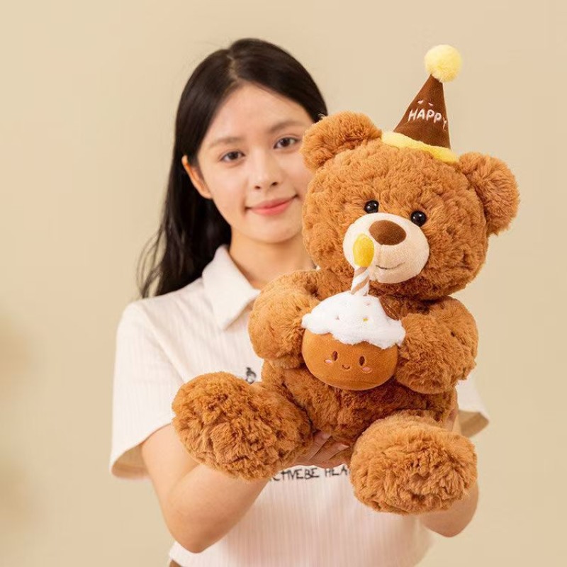 Birthday Bear Manufacturer - OEM Custom Cake Cap Plush