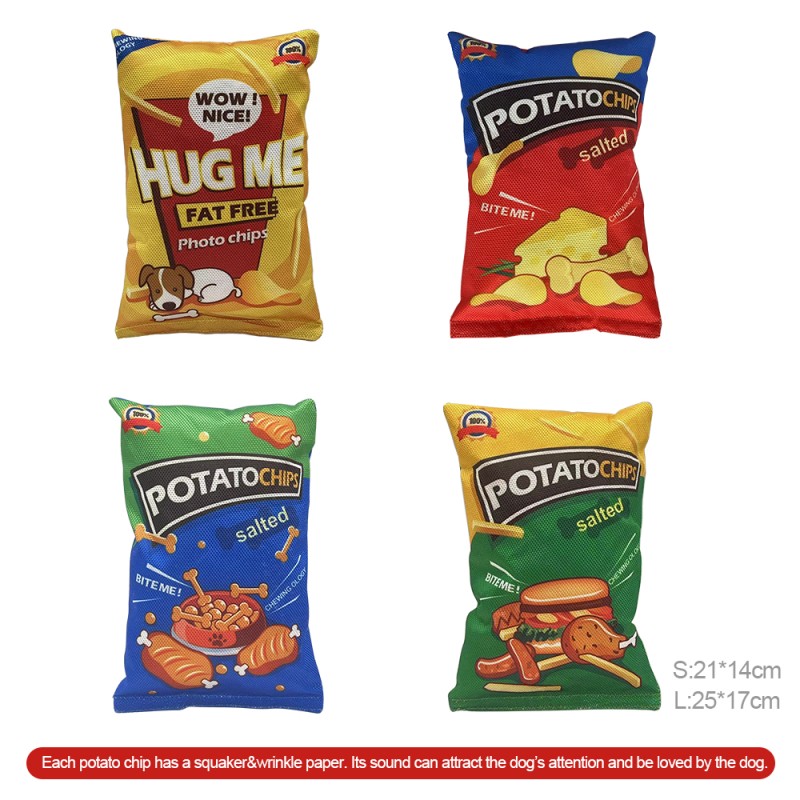 Potato Chips Plush Toy Supplier - OEM Squeaky Dog Chew Toy