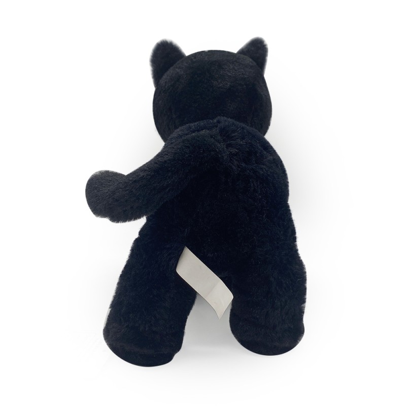 Black Cat Plush Supplier - OEM Custom Purple Collar Design