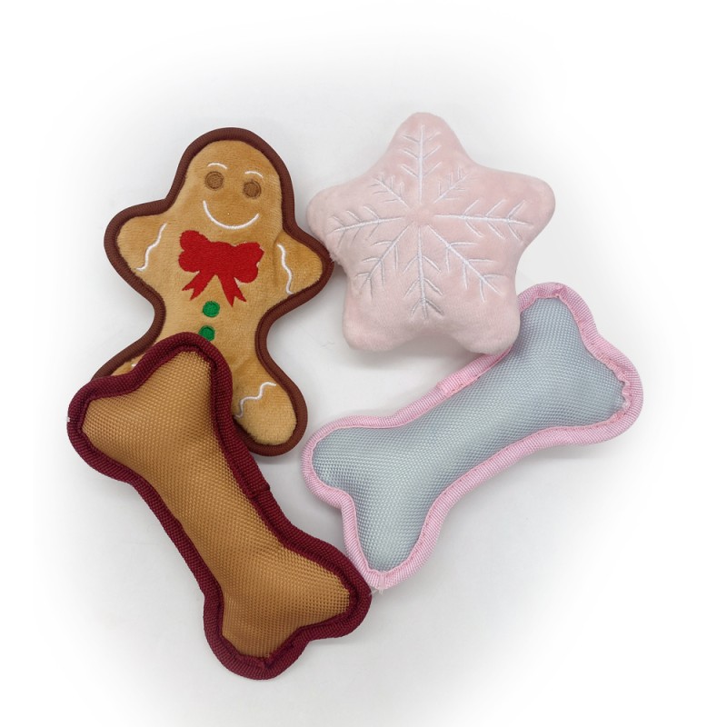 Christmas Dog Toy Supplier - OEM Squeaky Pet Soft Toy