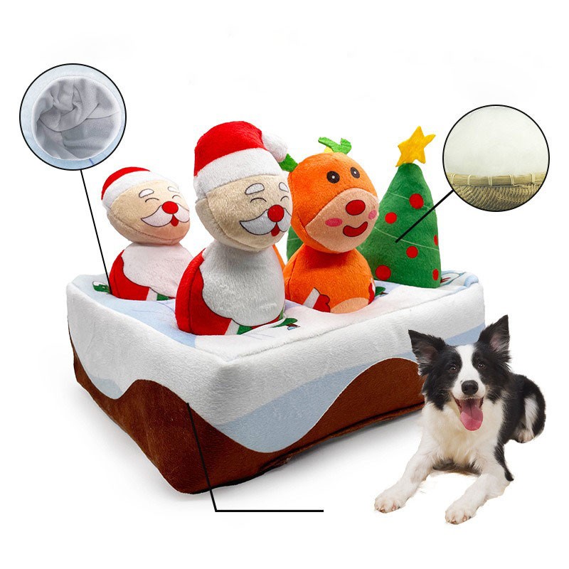 Christmas Dog Toy Supplier - OEM Hide Seek Squeaky Toy