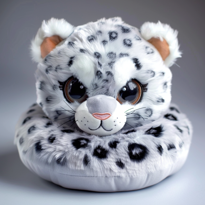 Leopard Plush Toy Manufacturer - OEM Custom Snow Leopard Donut