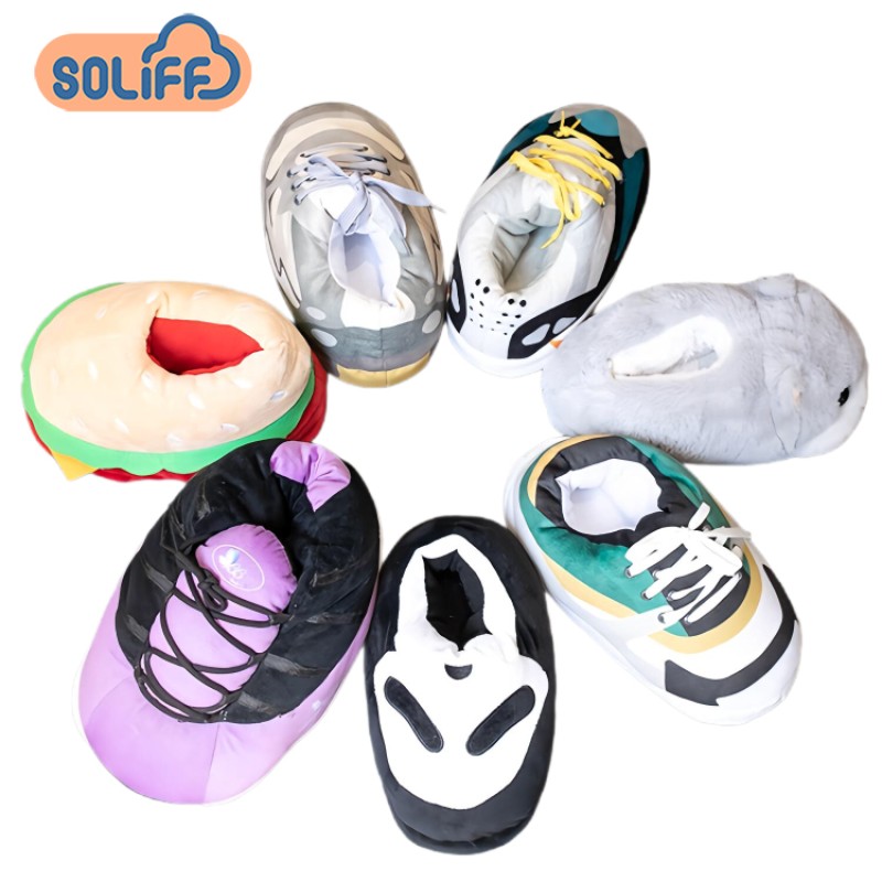 Indoor Slippers Manufacturer - Mens Plush Sneaker Slippers