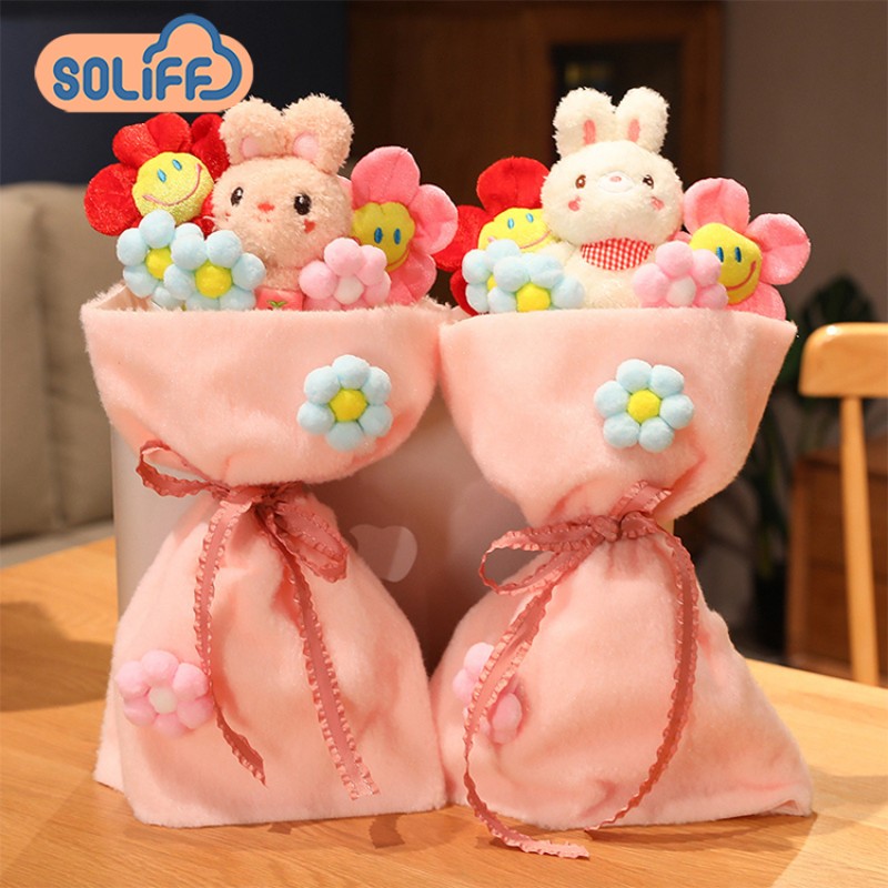 Bouquet Manufacturer - Sunflower Roses Plush Animal Gift