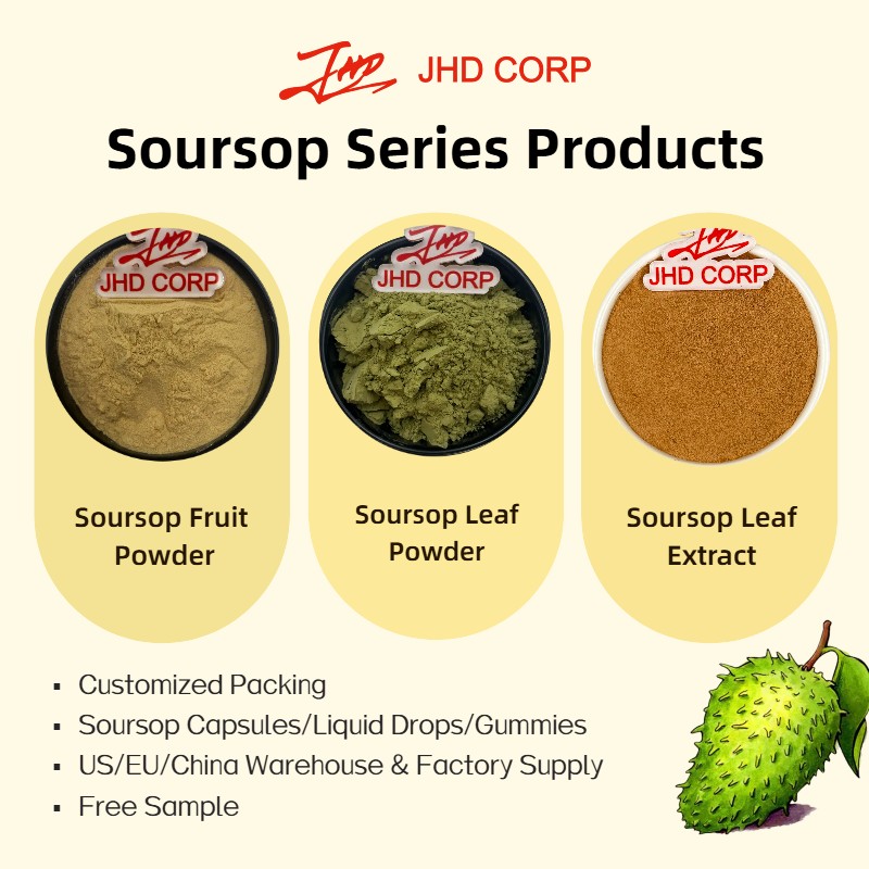 US / EU Warehouse Bulk Plant Extract Natural 100% Pure Soursop Leaf Powder
