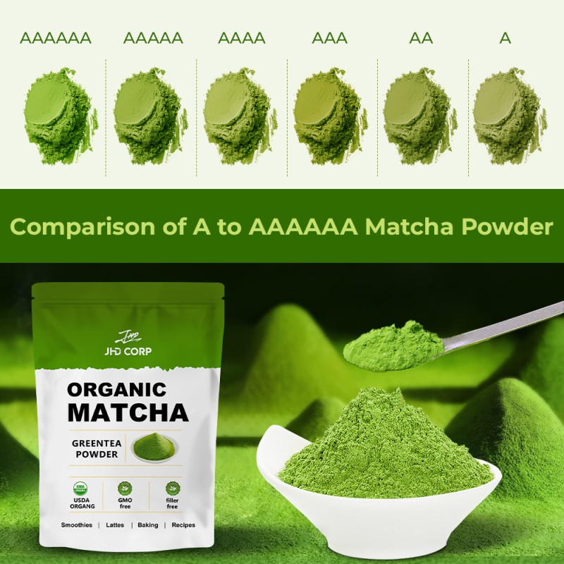 JHD Factory 100% Wholesale Pure RFA Ceremonial Matcha Tea Powder Ceremonial Grade Tea Matcha Powder Organic Matcha Green Tea