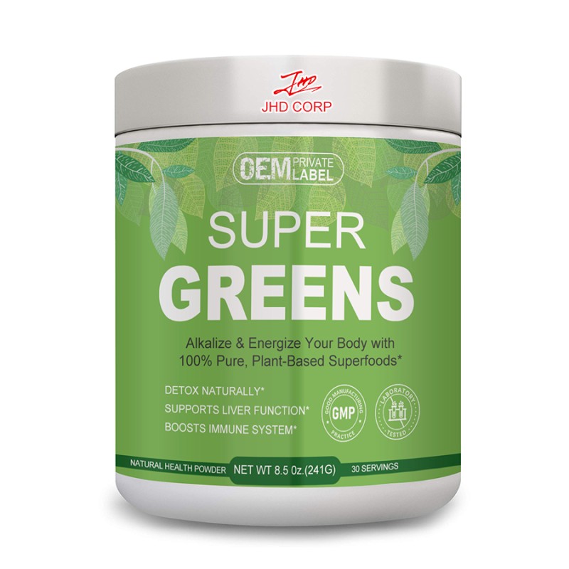 OEM Private Label Superfood Ingredients Organic Super Green Powder for Beverages and Foods