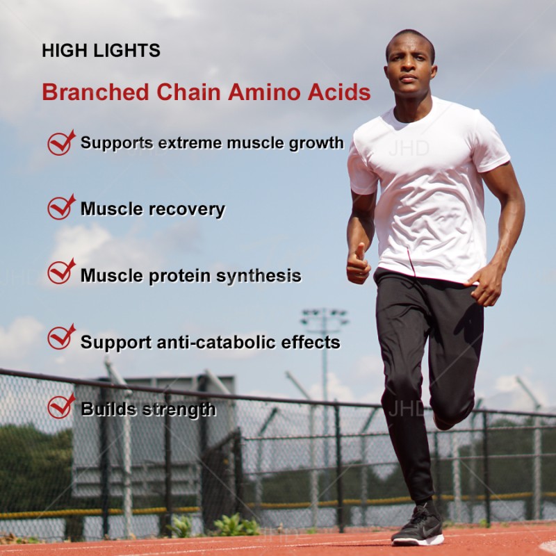 JHD Factory Wholesale Sport Nutritional Fermented Instant BCAA Powder / 2:1:1 BCAA