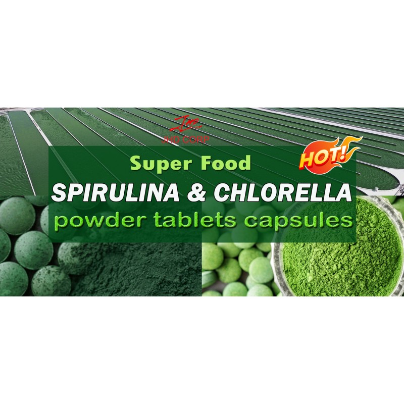 USA / EU Warehouse Wholesale 50/50 Blend Superfood Organic Chlorella and Spirulina Tablets