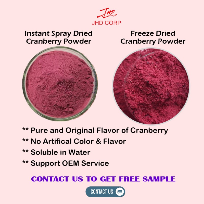 USA / EU Warehouse Pure Natural Food Supplement Organic Freeze Dried Cranberry Fruit Powder
