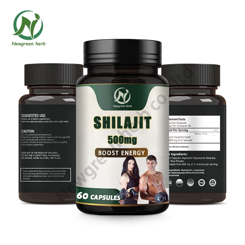 Newgreen Factory OEM Private Label Shilajit Extract Capsules